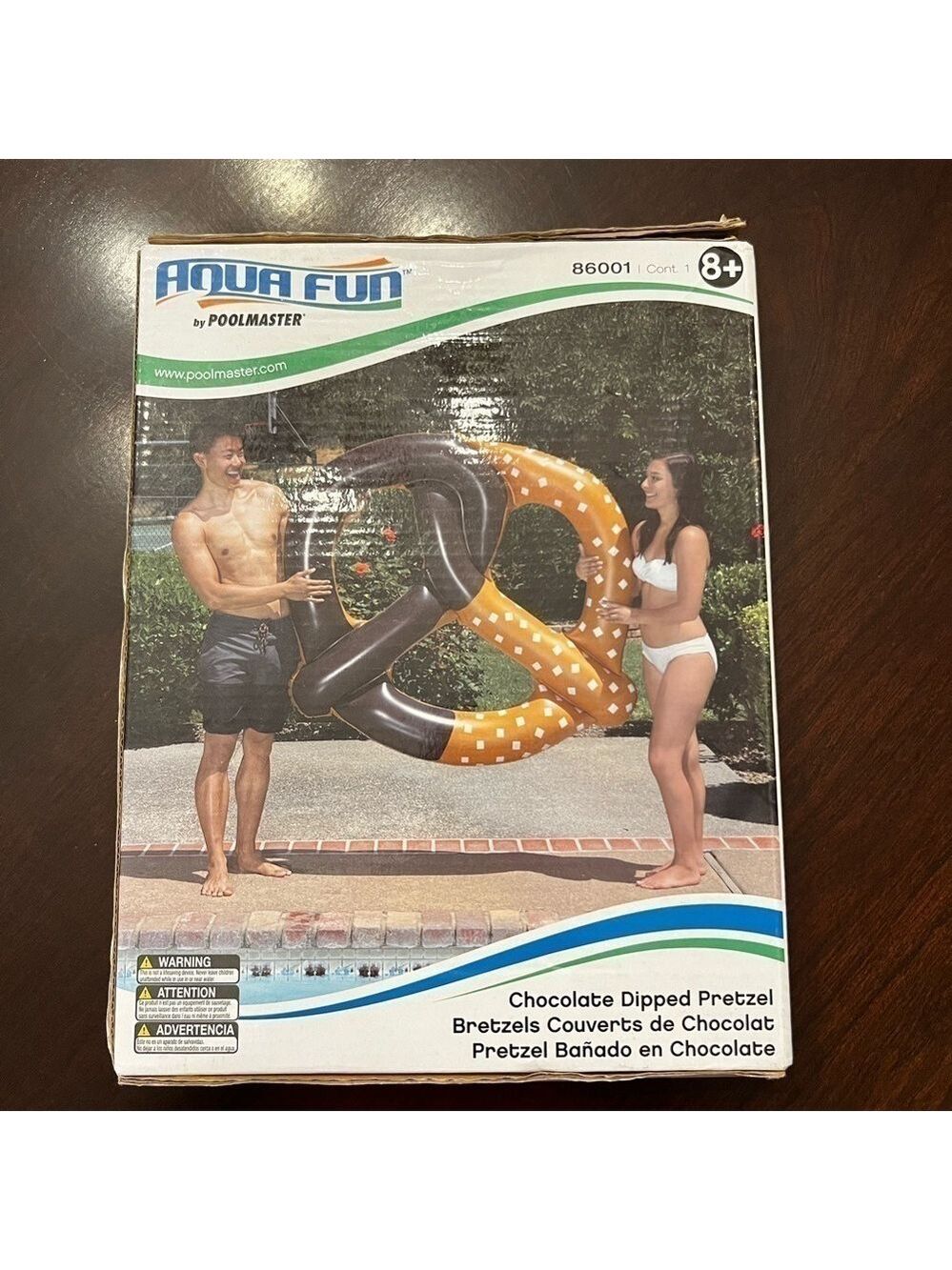 New Aqua Fun Poolmaster Chocolate Dipped Pretzel Float. 54in x 56in